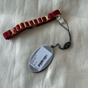 Bordelle signature strap collar in burnt red - adjustable